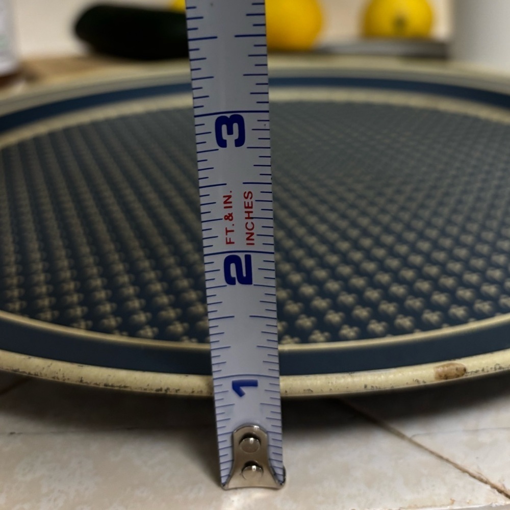 Blue  Round Tray with pattern - Picture 7 of 7